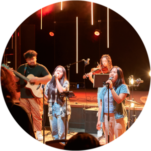 A group of nursing students perform a praise song