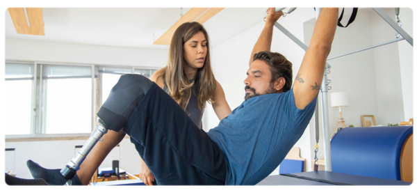 Physical Therapist working on patient